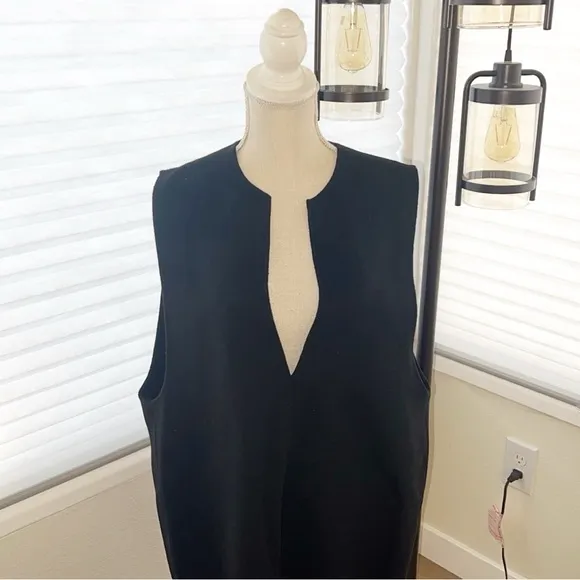 🆕COS Vneck Double Faced Black Wool Dress