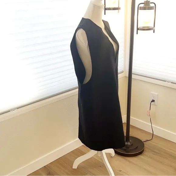 🆕COS Vneck Double Faced Black Wool Dress