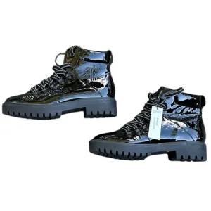Cougar boots Black Nelson Nash Waterproof patent Leather Hikng Boots size 7