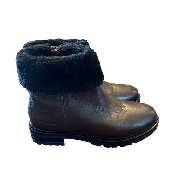 Cougar Kendal Dark Brown Leather Cold Weather Waterproof Winter Boots NEW Size 7