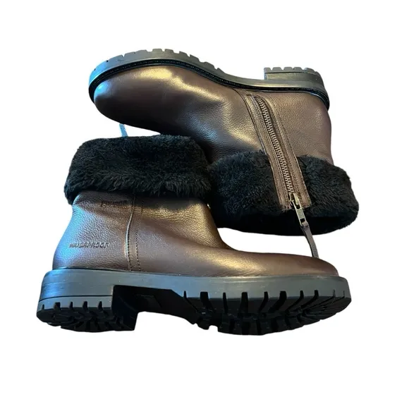 Cougar Kendal Dark Brown Leather Cold Weather Waterproof Winter Boots NEW Size 7