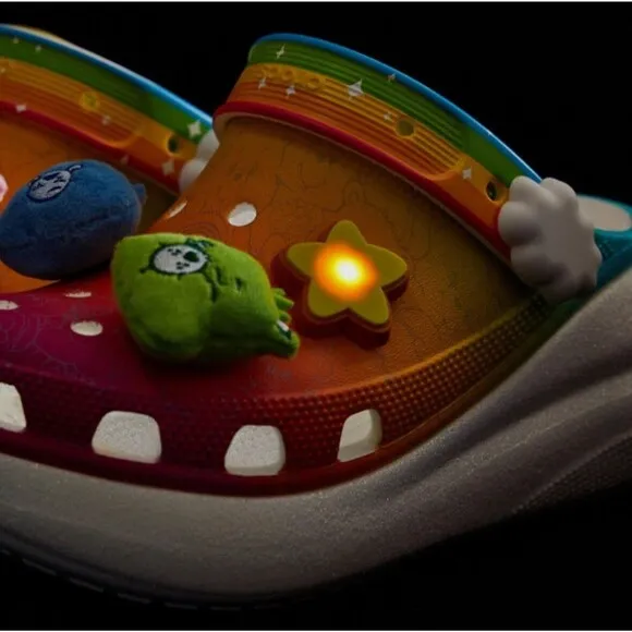 Crocs Care Bears Clog Size Multicolor Light Up S'allume shoes Women 7 - RARE