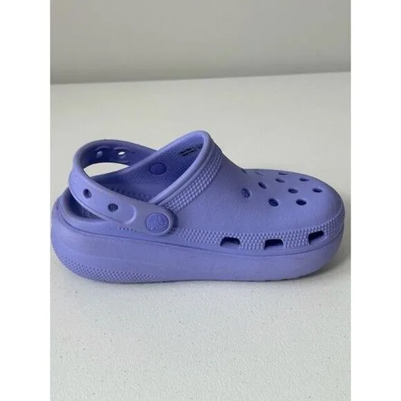 Crocs Classic Crush Clogs Sandals Slip On Lightweight Unisex Purple Size 6