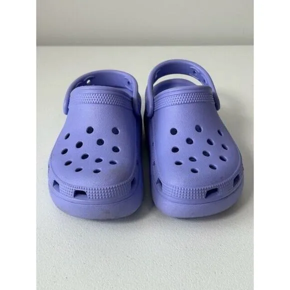 Crocs Classic Crush Clogs Sandals Slip On Lightweight Unisex Purple Size 6