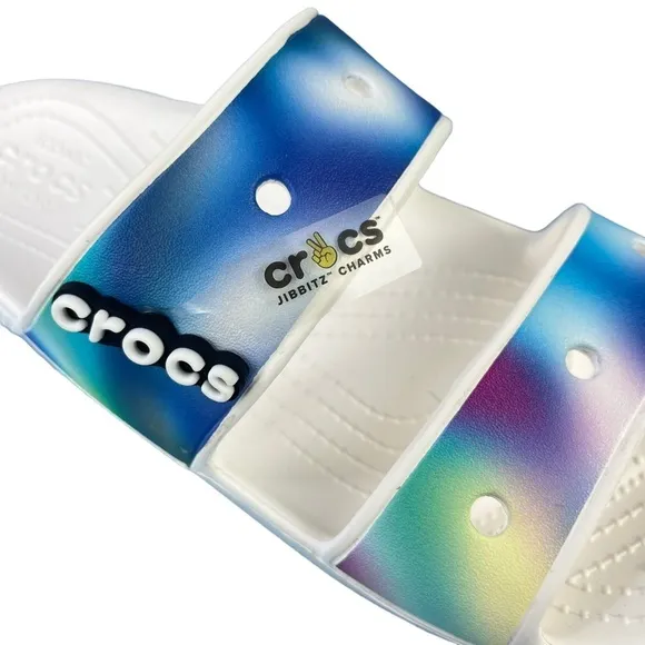 Crocs Classic Solarized Sandals Tie Dye Double Straps Slip On Size M10 W12 (Tag)