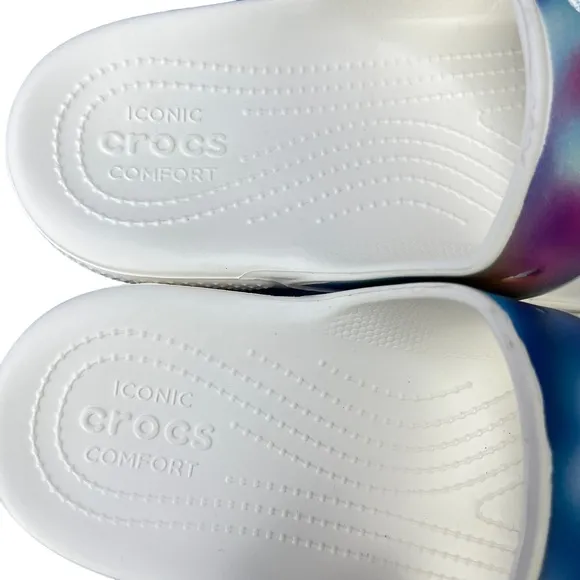 Crocs Classic Solarized Sandals Tie Dye Double Straps Slip On Size M10 W12 (Tag)