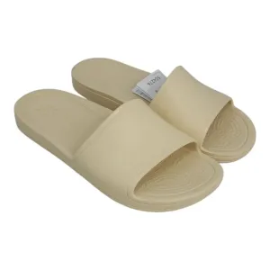 Crocs Kaddee Slide Sandals Womens Size 10 Cream Tan Lightweight Comfort