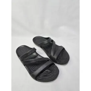 Crocs Kadee II Sandals Strappy Slide Slip-On Black Womens Womens Size 6