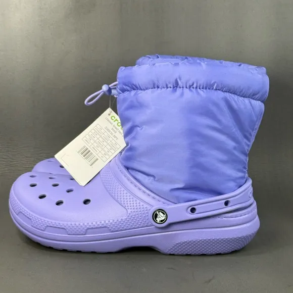 Crocs Unisex Classic Lined Neo Puff Boots Men’s 10 Women’s 12 Digital Violet Fuz
