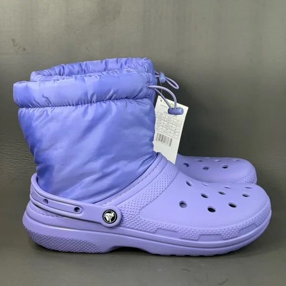 Crocs Unisex Classic Lined Neo Puff Boots Men’s 10 Women’s 12 Digital Violet Fuz
