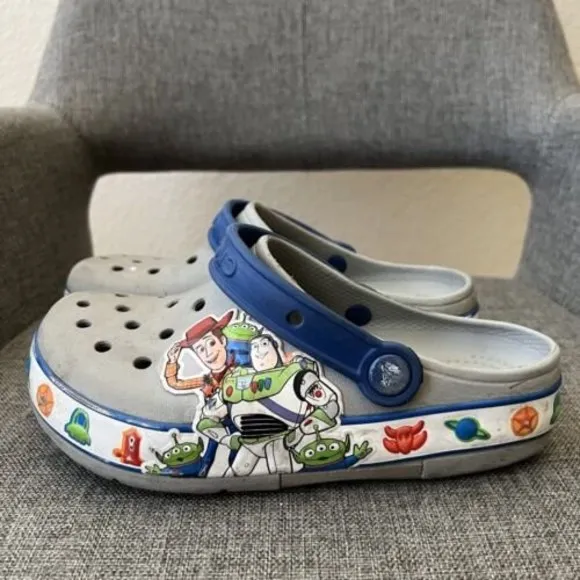 Crocs Unisex Kids Disney Toy Story Clog Slip On Sandals size 3