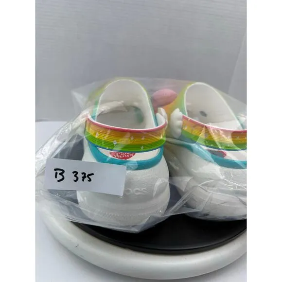 Crocs x Care Bears Crush Clog Rainbow Womens Slip On Platform Clog Sandals Sz 7