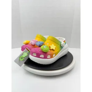 Crocs x Care Bears Crush Clog Rainbow Womens Slip On Platform Clog Sandals Sz 7