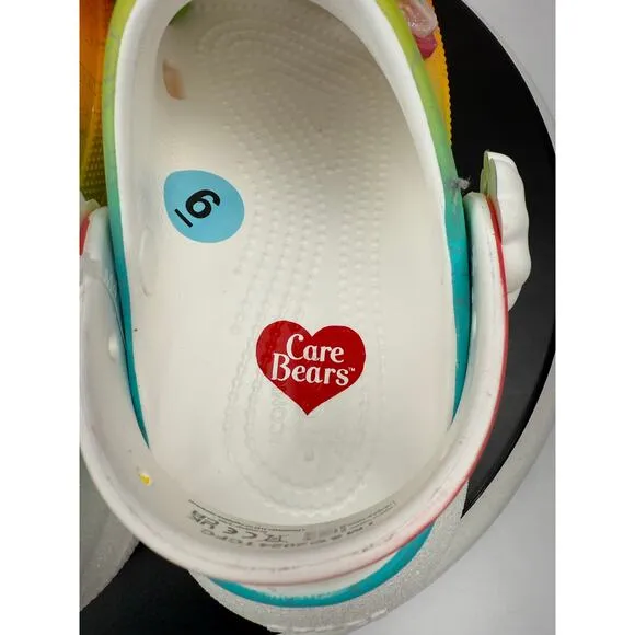 Crocs x Care Bears Crush Clog Rainbow Womens Slip On Platform Clog Sandals Sz 7