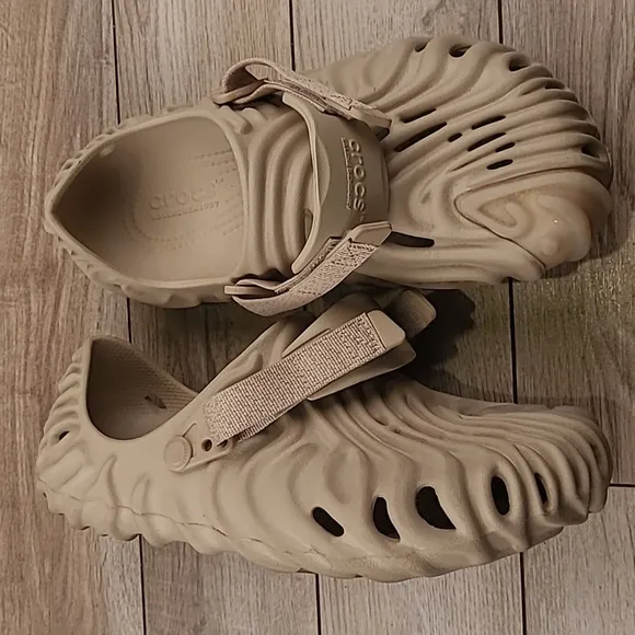 CROCS x Salehe Bembury Stratus Cream‎ Beige Sz 9 Slip On Clog Sandals Shoes RARE