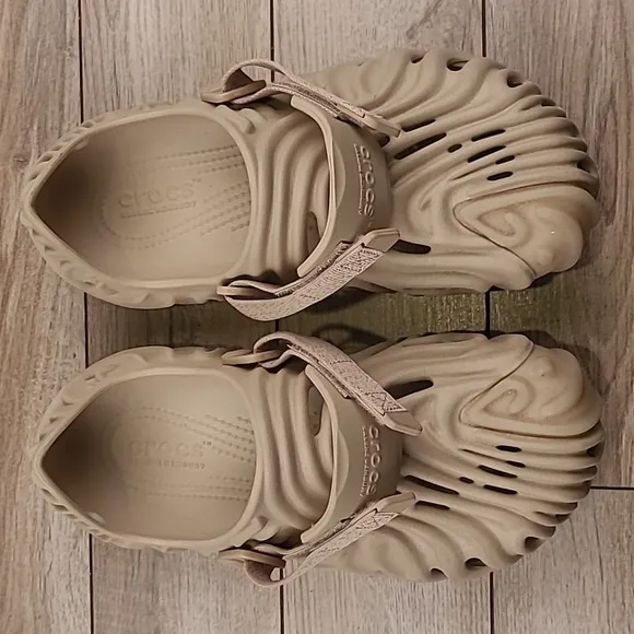CROCS x Salehe Bembury Stratus Cream‎ Beige Sz 9 Slip On Clog Sandals Shoes RARE