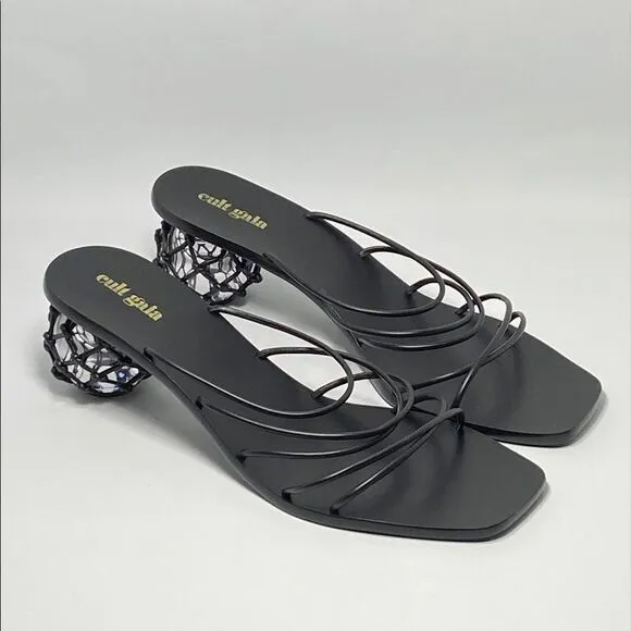 Cult Gaia Kelly leather slide sandals size 40.5