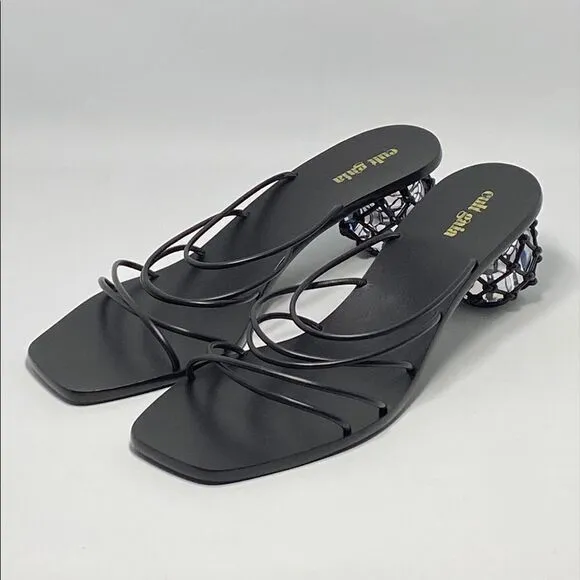Cult Gaia Kelly leather slide sandals size 40.5
