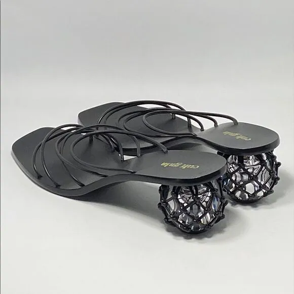 Cult Gaia Kelly leather slide sandals size 40.5