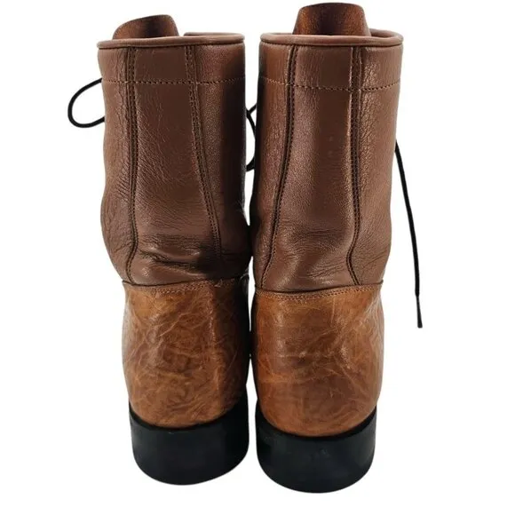 Dan Post Zecuda Mens 8.5B Leather Lace Up Fringe Boot