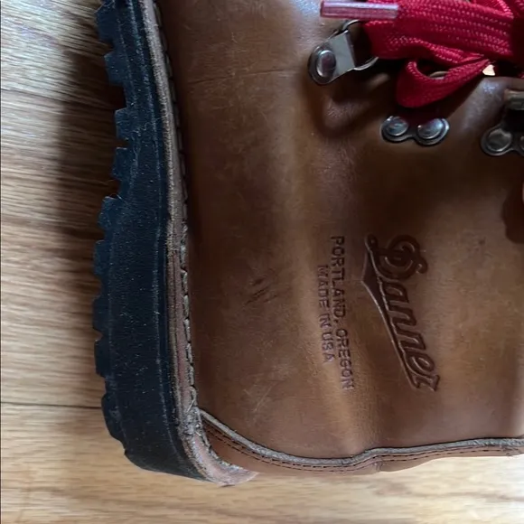 Danner Tan Leather Boots with Red Laces