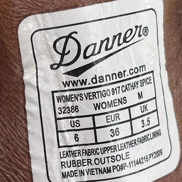 Danner 32386 Women's Vertigo 917 Lace-Up Boots US 6 Brown Hiking Boot