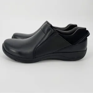 Dansko Neci Women’s Black Leather Slip On Shoe Round Toe Clogs Professional