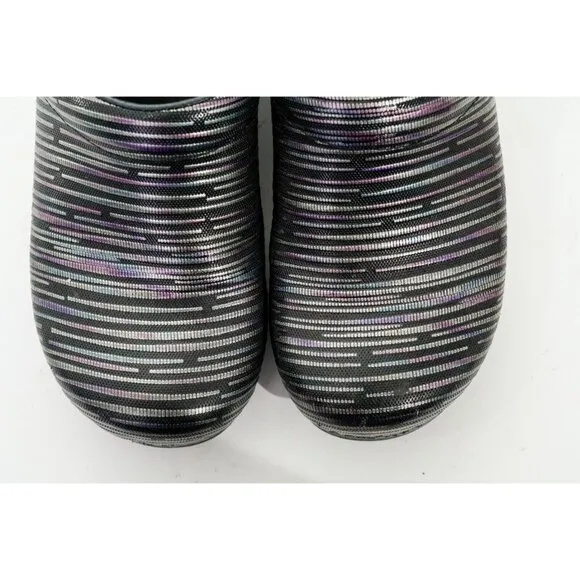 Dansko Pro XP Metallic Rainbow Stripe Clogs Women's Sz 41 EU 10.5-11 US Shoes