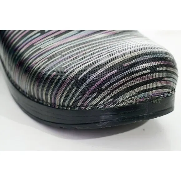 Dansko Pro XP Metallic Rainbow Stripe Clogs Women's Sz 41 EU 10.5-11 US Shoes