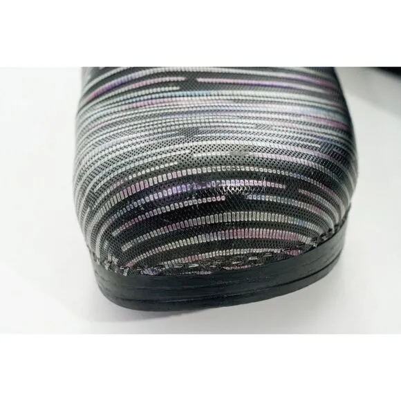 Dansko Pro XP Metallic Rainbow Stripe Clogs Women's Sz 41 EU 10.5-11 US Shoes