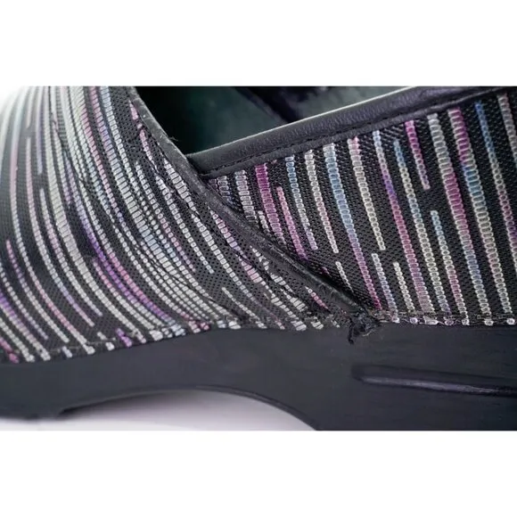 Dansko Pro XP Metallic Rainbow Stripe Clogs Women's Sz 41 EU 10.5-11 US Shoes