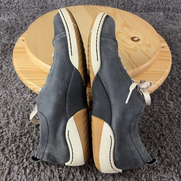 Dansko Renae Sneaker Womens Size 10 Gray Blue Nappa Leather Lace Up Casual Shoes