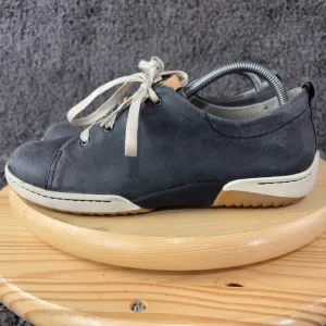 Dansko Renae Sneaker Womens Size 10 Gray Blue Nappa Leather Lace Up Casual Shoes