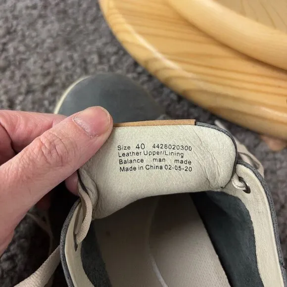 Dansko Renae Sneaker Womens Size 10 Gray Blue Nappa Leather Lace Up Casual Shoes