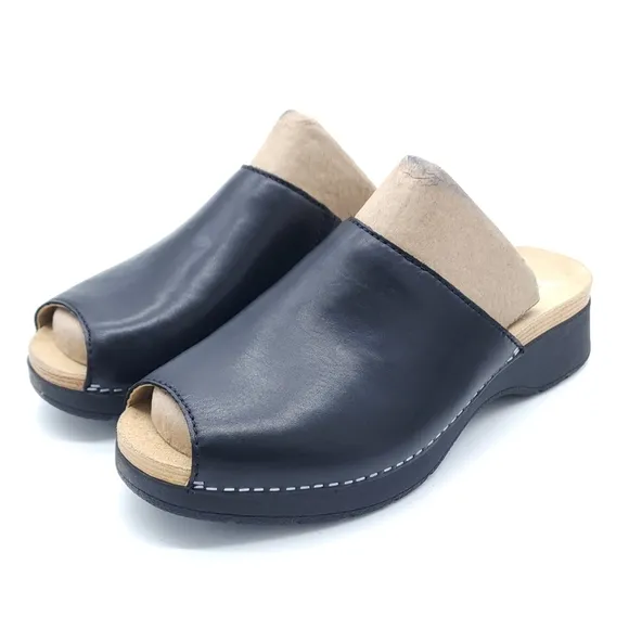 DANSKO Women's RAVYN Napa Black Slip-On Leather Slide US 9.5/10 EU 40