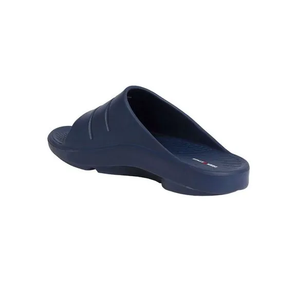DEER STAGS Mens Navy Molded Footbed Ward Toe Slip On Slide Sandals Shoes 10 M