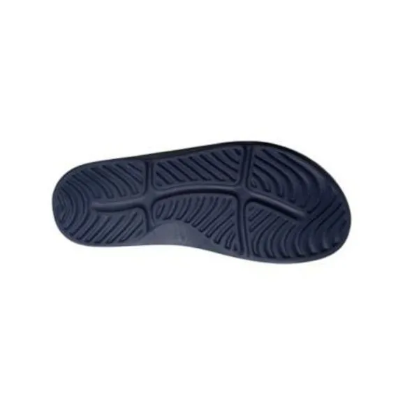 DEER STAGS Mens Navy Molded Footbed Ward Toe Slip On Slide Sandals Shoes 10 M