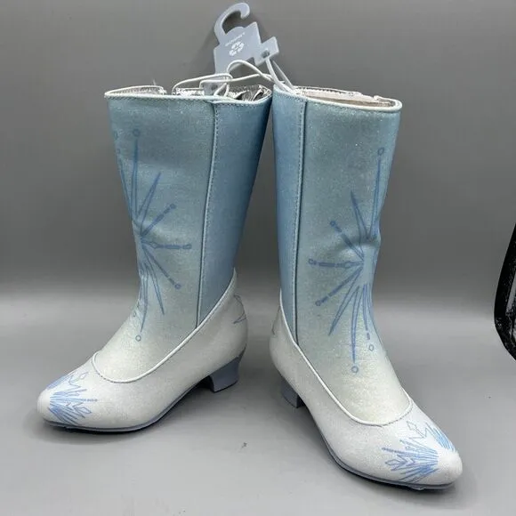Disney Frozen Elsa Kids' Dress-Up Boots - Disney Store US 7/8 NEW NO BOX