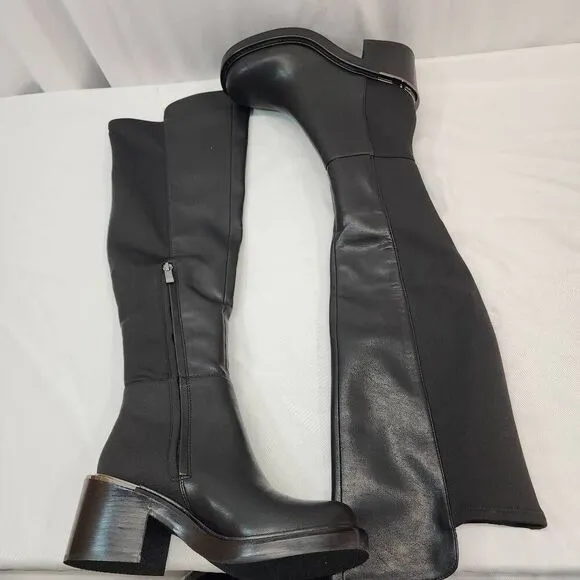 DKNY Size 7.5 Women's Dina Over-the- Knee Zip Dress Boots Black New