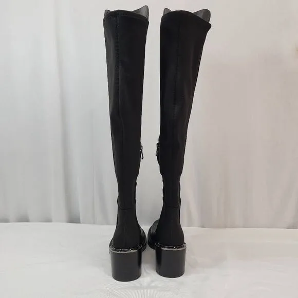 DKNY Size 7.5 Women's Dina Over-the- Knee Zip Dress Boots Black New