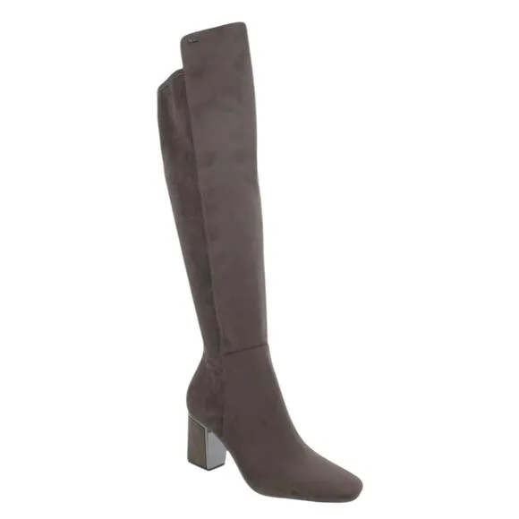 DKNY Women's Cilli Square Toe Knee High Dress Boots Dark Brown Size 7