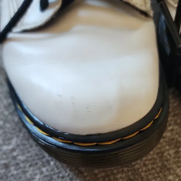 Doc Marten White Lace-Up Kids Boots