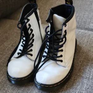 Doc Marten White Lace-Up Kids Boots