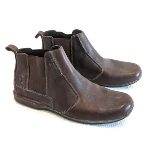 DOC MARTENS 11497 men's oiled brown leather slip-on Chelsea ankle boots