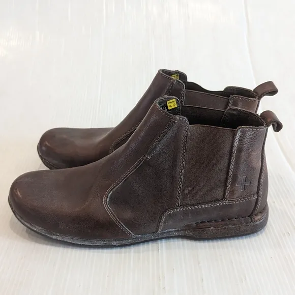 DOC MARTENS 11497 men's oiled brown leather slip-on Chelsea ankle boots