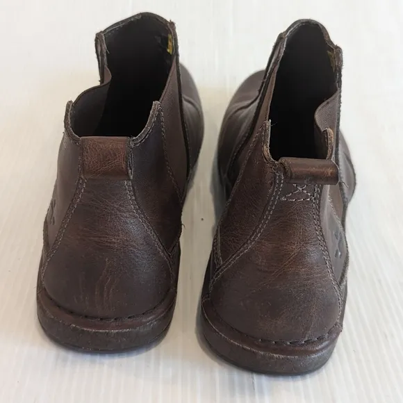 DOC MARTENS 11497 men's oiled brown leather slip-on Chelsea ankle boots