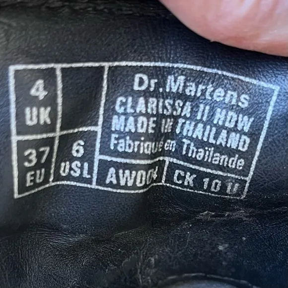 Doc Martens Clarissa II HDW Aunt Sally Leather Buckle Sandals Black Sz 37EU/6US