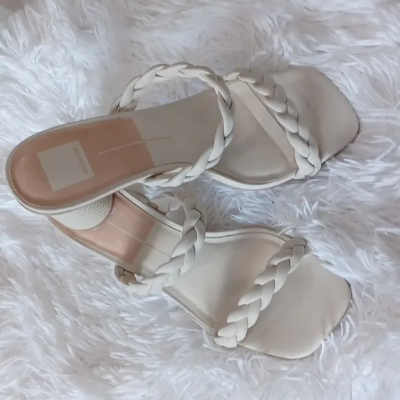 Dolce Vita Braided Slip On Round Heeled Sandals Size 9.5