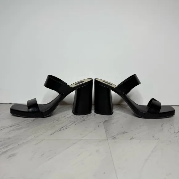 Dolce Vita Cataya Black Square Toe Heeled Sandal 11
