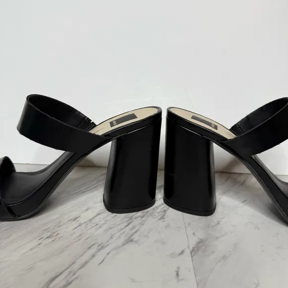 Dolce Vita Cataya Black Square Toe Heeled Sandal 11